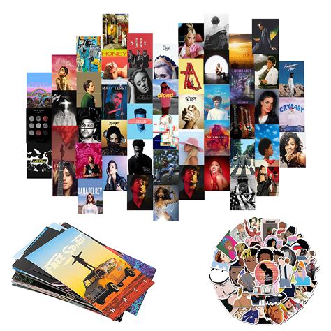 GTOTd 50Pcs Posters Album Cover Collage Kit Pop Singer Stickers 50Pcs）Posters For Room Aesthetic ...