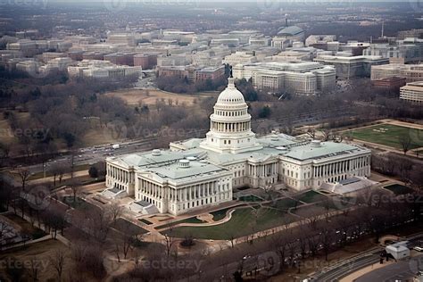 aerial view of washington capitol dc illustration 23931706 Stock Photo ...