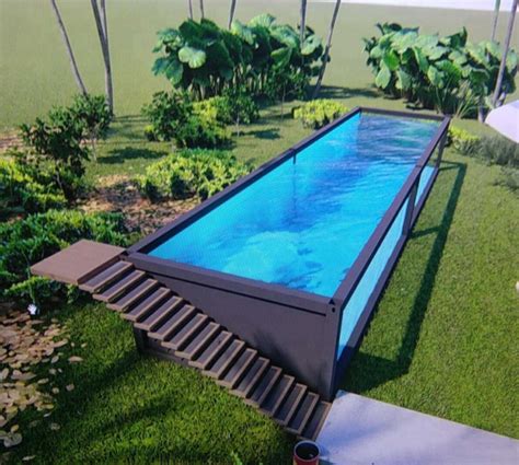 Source Best quality custom shipping container style swimming pool on m.alibaba.com | Garden pool ...