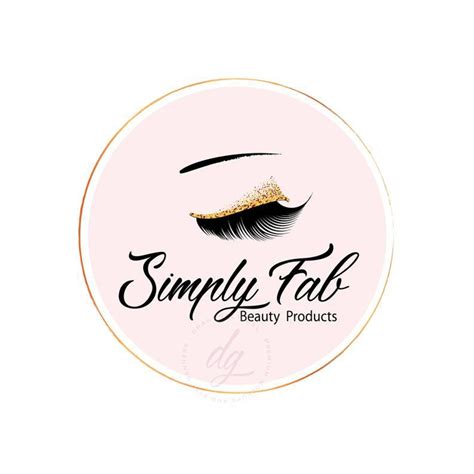 Eyelash Pink and Gold Logo Modern Fashion Logo Etsy Shop Store Icon ...