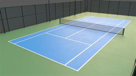 Modular Outdoor Tennis Court - 3D Model by PBR Cool