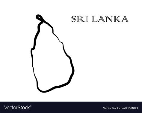 Sri lanka map Royalty Free Vector Image - VectorStock