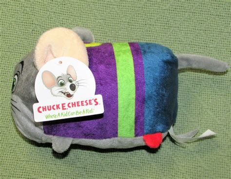 CHUCK E CHEESE STACKABLE PLUSH 7" GOOD STUFFED ANIMAL WITH HANG TAG CHARACTER