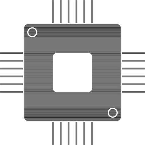 Isolated CPU in black and white color. 24401768 Vector Art at Vecteezy