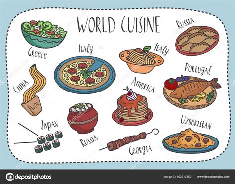 World cuisine set Stock Vector by ©Zhannamay27 162217852