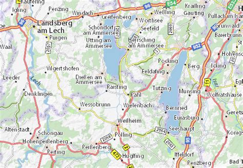 MICHELIN Fischen am Ammersee map - ViaMichelin