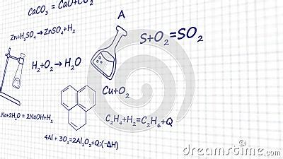 Chemistry Formulas on White Background Graphic Animation Stock Video - Video of education ...