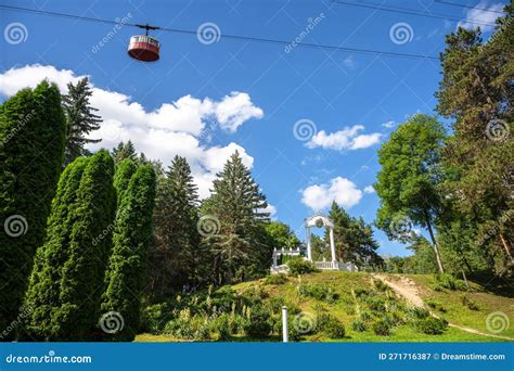 Cable Car in Resort Park in Summer, Kislovodsk, Stavropol Krai, Russia Stock Image - Image of ...