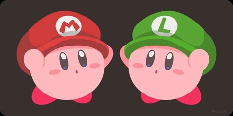 two cartoon characters with hats on their heads, one is pink and the ...