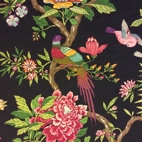 Rich and Breathtaking Parrot Linen Weave Texture Tropical Birds Multi ...