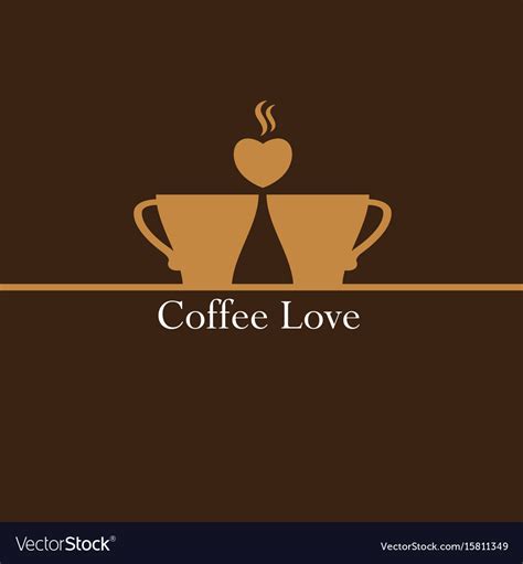 Coffee love logo Royalty Free Vector Image - VectorStock