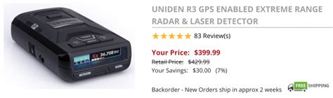 Where to Buy the Uniden R3 Radar Detector - Vortex Radar