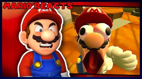 Mario Reacts to SMG4: Mario Gets His PINGAS Stuck In The Door - YouTube
