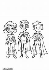 Super things For coloring sketch template