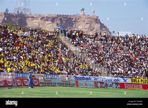 Viewers crowd at cricket stadium ; Jodhpur ; Rajasthan ; India Stock ...