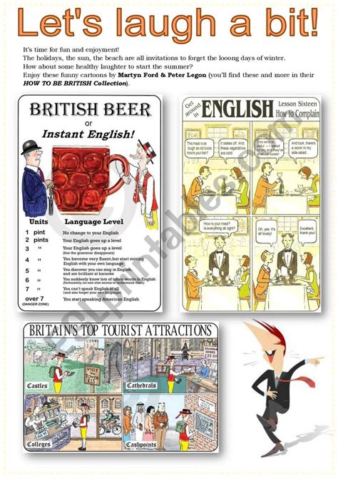 HOW TO BE BRITISH (humour) - ESL worksheet by pilarmham