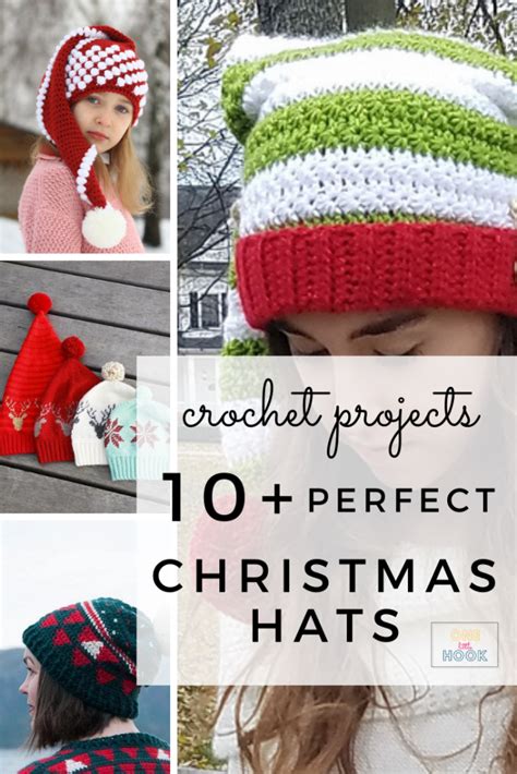 Christmas Hat Crochet Patterns: 10+ Perfect Project Ideas • One Little Hook