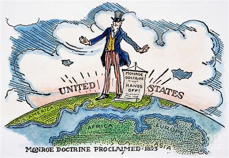 Monroe Doctrine Cartoon Photograph by Granger