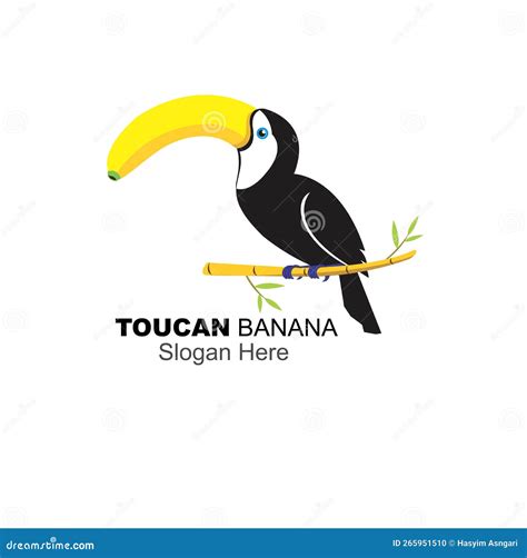 Toucan with Banana Beak Vector Illustration. Toucan Banana Stock Vector - Illustration of banana ...