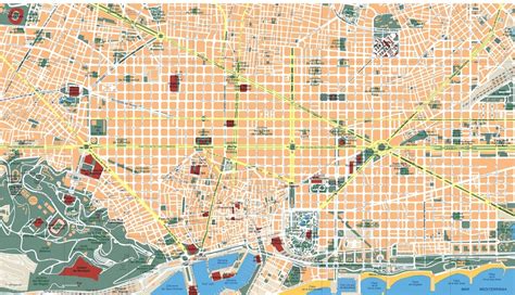 Barcelona vector map. Eps Illustrator Map | Vector World Maps