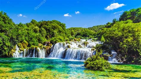 Waterfalls Krka, Croatia — Stock Photo © quixoticsnd #106249438