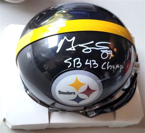 Autographed MATT SPAETH "SB 43 Champ" Pittsburgh Steelers Mini Helmet ...