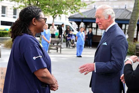 Prince Charles Visits Hospital Staff Who Cared for Prince Philip Before