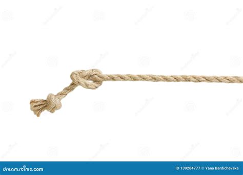 Twine Rope with Knot Isolated Stock Image - Image of white, decoration: 139284777