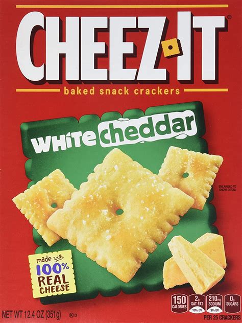 Sunshine, Cheez-It Baked Snack Crackers, White Cheddar, 12.4oz Box (Pack of 4) - Walmart.com ...