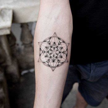 Seed of life tattoo on the calf - Tattoogrid.net