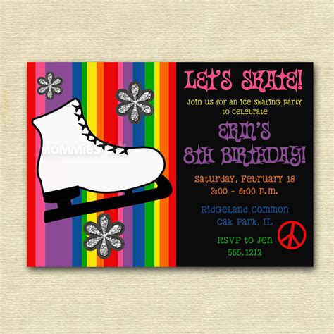 Free Printable Skating Party Invitations