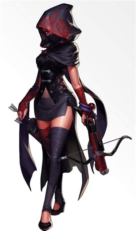 Female character design, Female assassin, Fantasy art female