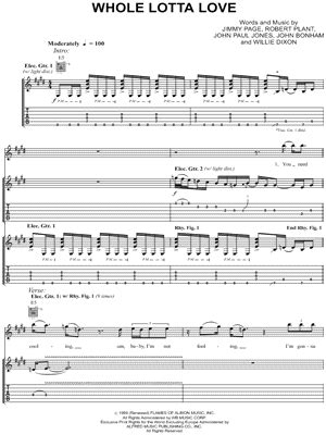 "Whole Lotta Love" Sheet Music - 11 Arrangements Available Instantly ...