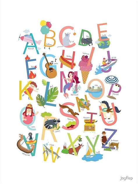 Alphabet poster Canvas Print by joyflap | Alphabet poster, Kids art poster, Posters art prints