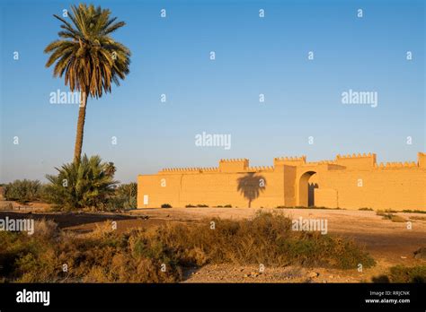 Reconstructed ruins of Babylon, Iraq, Middle East Stock Photo - Alamy