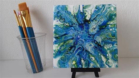 Art & Collectibles Poured Acrylic Artwork Poured Acrylic Painting Abstract Fluid Acrylic ...