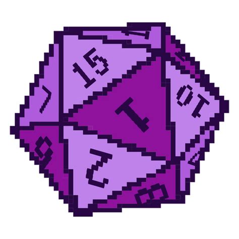 Purple Pixel Dice PNG & SVG Design For T-Shirts