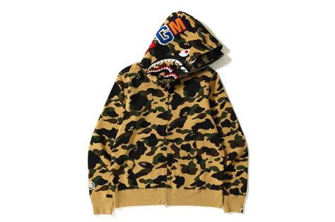 BAPE 1ST CAMO Double Shark Hoodies | Hypebeast