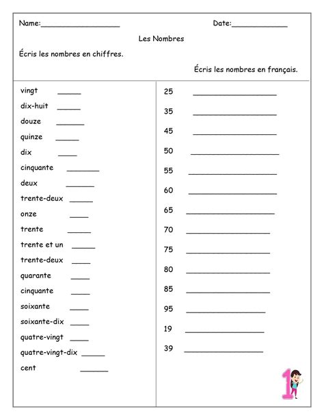 French Numbers (Les Nombres) Worksheets | Made By Teachers | French worksheets, French numbers ...