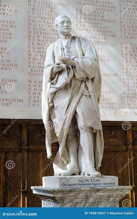 Statue of Isaac Newton, Trinity College, Cambridge Stock Image - Image ...