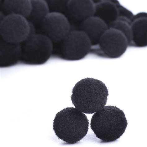 1/2" Black Craft Pom Poms - Pom Poms - Basic Craft Supplies - Craft ...