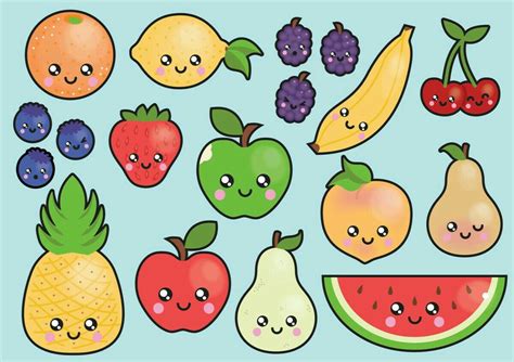 Pin by GURMEET KAUR on kawaii | Kawaii fruit, Kawaii doodles, Kawaii drawings