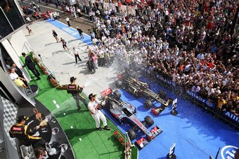 F1 Hungarian GP - Podium celebratrations. Formula One World Championship, Rd11, Hungarian Grand ...