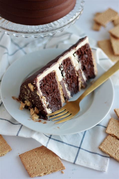 Chocolate Graham Cracker Cake - Baking with Blondie