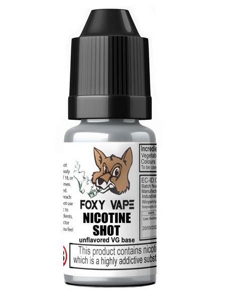 Nicotine Shots 18mg/ml (10ml) – Foxy Vape