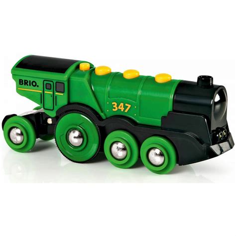 BRIO World Train Big Green Battery Powered Action Locomotive