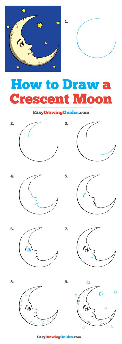 Drawing Of A Crescent Moon – Warehouse of Ideas