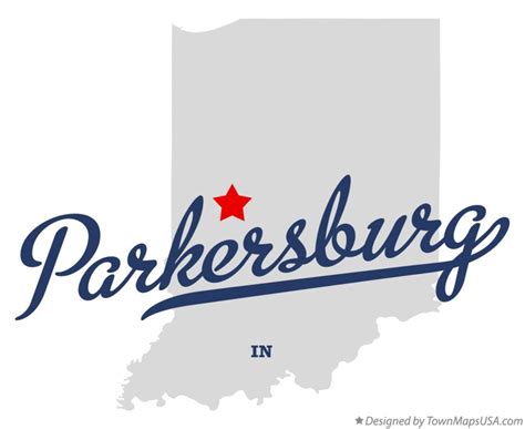 Map of Parkersburg, IN, Indiana