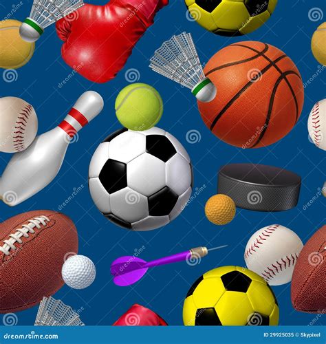 Sports Seamless Pattern stock illustration. Image of football - 29925035