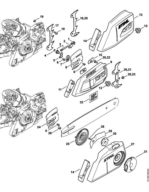 Stihl MS 261 MS 261 C Натяжное устройство цепи купить с доставкой...